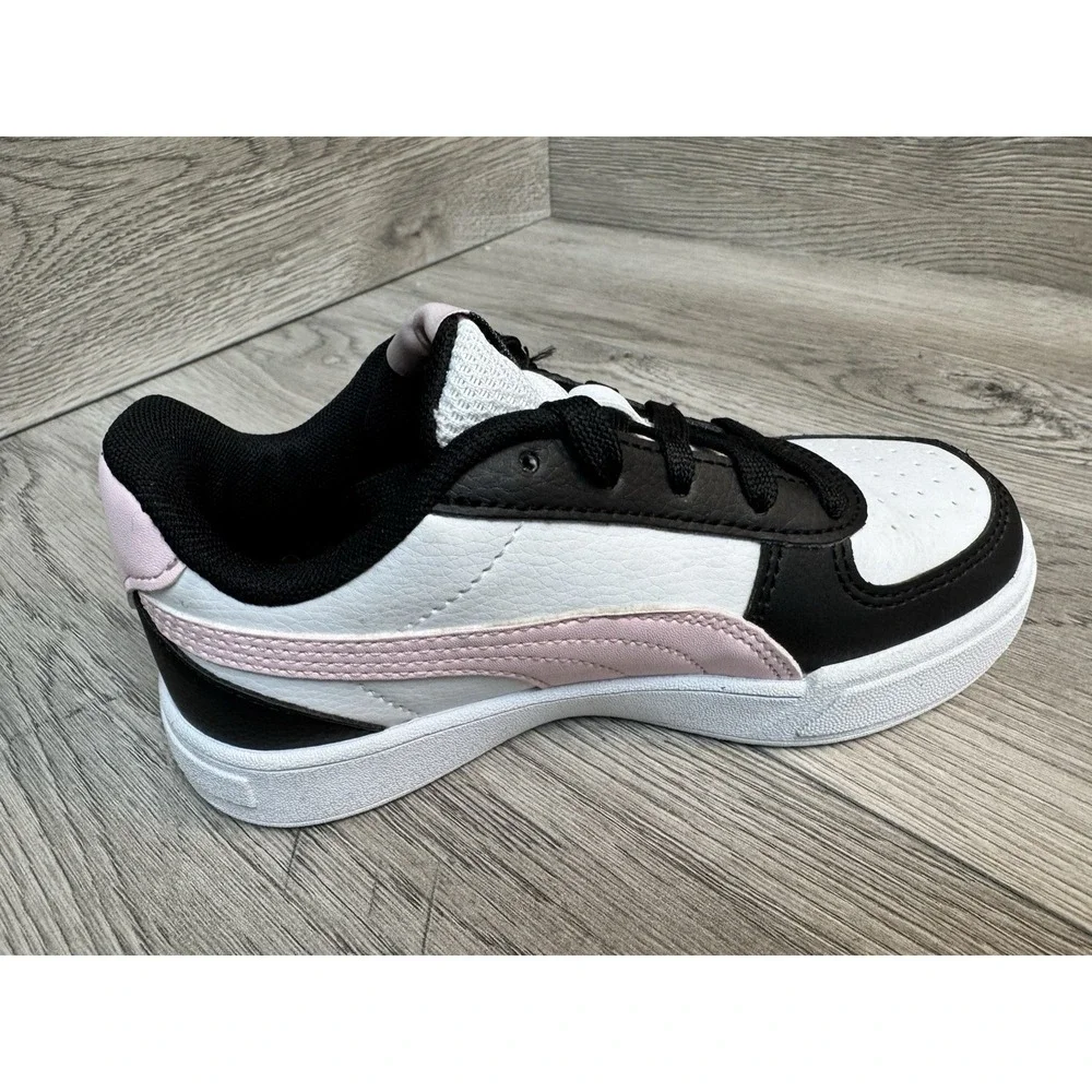 PUMA kids  Sneakers Size 12C Black White Pink Casual Athletic Shoes 396317-42